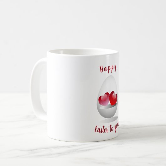 Romantische Ostern für Sie Minimalistisch Kaffeetasse (Vorderseite Links)