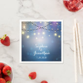 Romantische Outdoor Wedding Twinkle String Lights Serviette (Beispiel)
