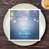 Romantische Outdoor Wedding Twinkle String Lights Serviette