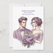 Romantische Ozeanwelle Lila Blaue Meeresmuscheln Save The Date (Rückseite)