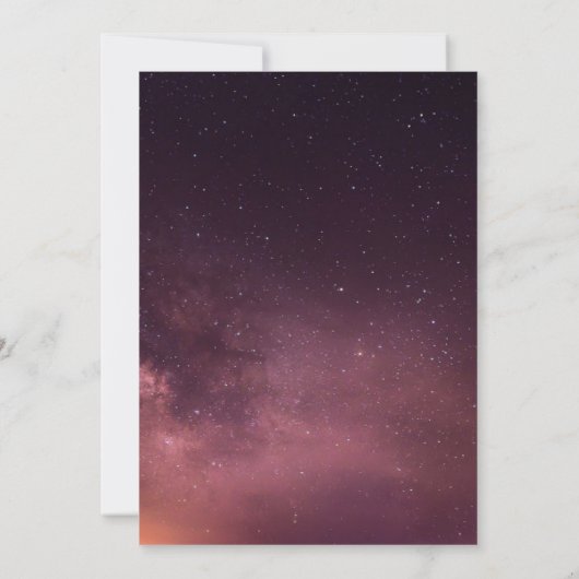 Romantische Paare Crescent Moon and Stars Wedding Einladung (Rückseite)