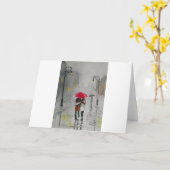 Romantische Paare DER REGNERISCHER Karte (Gelbe Blume)