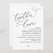 Romantische Paare Dusche Party, in Liebe Einladung (Vorne/Hinten)