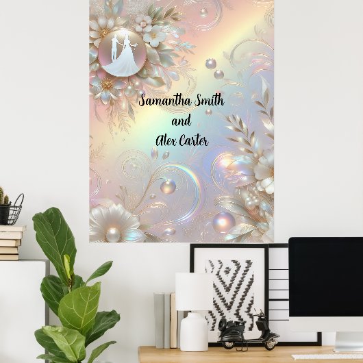 Romantische Paare Hochzeit Poster (Heimbüro)