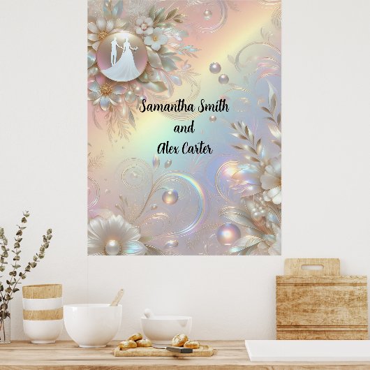 Romantische Paare Hochzeit Poster (Küche)