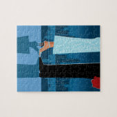 Romantische Paare in der Stadt Puzzle (Horizontal)