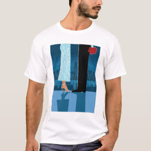 Romantische Paare in der Stadt T-Shirt