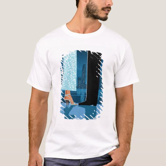 Romantische Paare in der Stadt T-Shirt (Vorderseite)