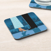 Romantische Paare in der Stadt Untersetzer (Linke Seite)