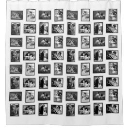 Romantische Paare Vintage Postkarten in Schwarzwei Duschvorhang