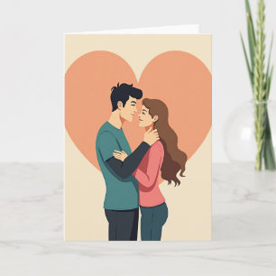 Romantische Paares Liebe Herz Karte