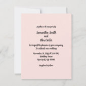 Romantische Paarung Einladung (Rückseite)