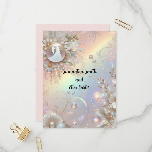 Romantische Paarung Einladung (Vorderseite/Rückseite Beispiel)