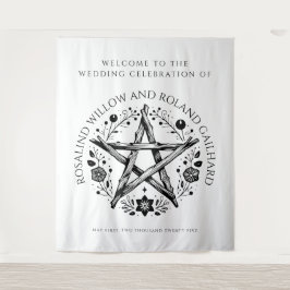 Romantische Pagan Wicca Hochzeit Wandteppich