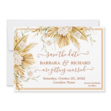 Romantische Pampas Grass Floral Hochzeitstag Rett
