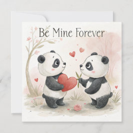 Romantische Panda-Karte - Seien Sie mein ewig Feiertagskarte