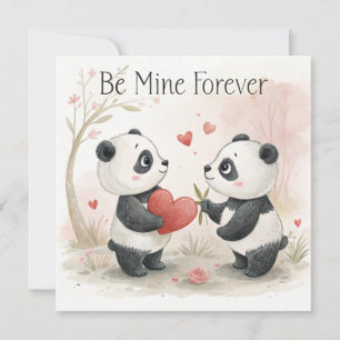 Romantische Panda-Karte - Seien Sie mein ewig Feiertagskarte