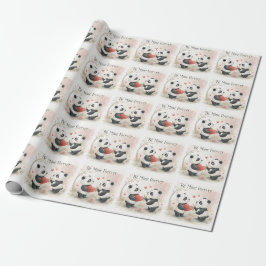 Romantische Panda-Karte - Seien Sie mein ewig Geschenkpapier