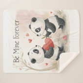 Romantische Panda-Karte - Seien Sie mein ewig Sherpadecke (Vorderseite (Horizontal))