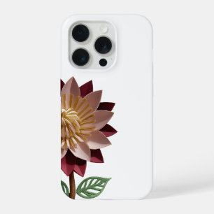 Romantische Papierblumen-Handyhülle – Rosa & Borde iPhone 15 Pro Hülle