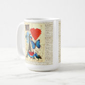 Romantische Paris-Collage Kaffeetasse (Vorderseite Links)