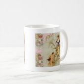 Romantische Paris Liebhaber rosa Shabbychie Kaffeetasse (VorderseiteRechts)