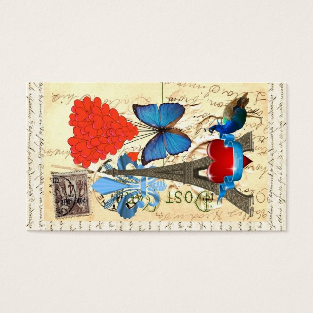 Romantische Pariser Collage (Vorderseite)