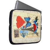 Romantische Pariser Collage Laptopschutzhülle (Vorne Rechts)