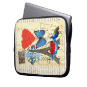 Romantische Pariser Collage Laptopschutzhülle (Vorderseite Links)