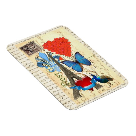Romantische Pariser Collage Magnet (Rechte Seite)