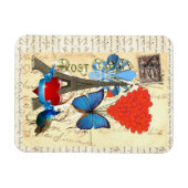 Romantische Pariser Collage Magnet (Horizontal)