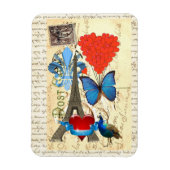Romantische Pariser Collage Magnet (Vertikal)