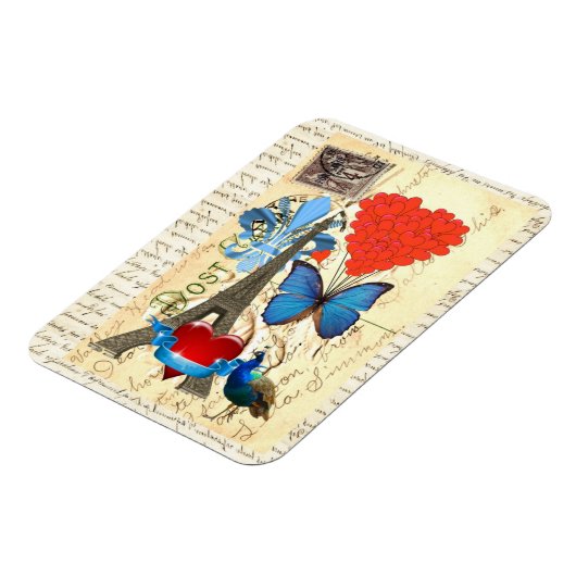 Romantische Pariser Collage Magnet (Linke Seite)