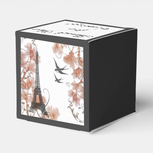 Romantische Pariser Eiffelturm-Gastgeschenk Hochze Geschenkschachtel (Rückseite)