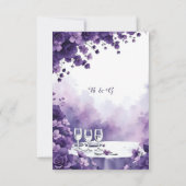 Romantische Pariser Hochzeit | lilaFloral & Eiffel RSVP Karte (Rückseite)