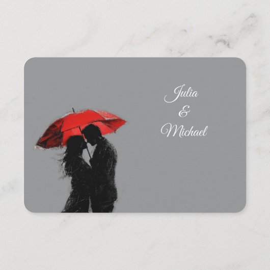 Romantische Pariser Liebe Silhouette Begleitkarte (Rückseite)