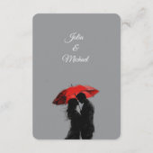 Romantische Pariser Liebe Silhouette Begleitkarte (Rückseite)