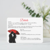 Romantische Pariser Liebe Silhouette Begleitkarte (Stehend Vorderseite)