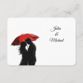 Romantische Pariser Liebe Silhouette Begleitkarte (Rückseite)