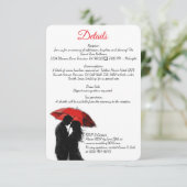 Romantische Pariser Liebe Silhouette Begleitkarte (Stehend Vorderseite)