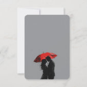 Romantische Pariser Liebe Silhouette Dankeskarte (Rückseite)