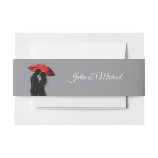 Romantische Pariser Liebe Silhouette Einladungsbanderole (Vorderseite Beispiel)