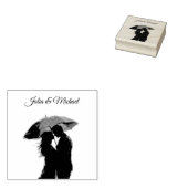 Romantische Pariser Liebe Silhouette Gummistempel (Stempel)