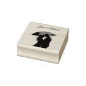 Romantische Pariser Liebe Silhouette Gummistempel (Stempel)