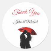 Romantische Pariser Liebe Silhouette Runder Aufkleber (Vorderseite)