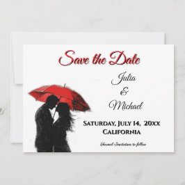 Romantische Pariser Liebe Silhouette Save The Date