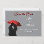 Romantische Pariser Liebe Silhouette Save The Date (Vorderseite)