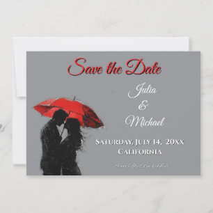 Romantische Pariser Liebe Silhouette Save The Date