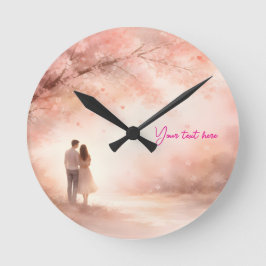 Romantische Partneruhr – Individuelle Wandkunst mi Runde Wanduhr