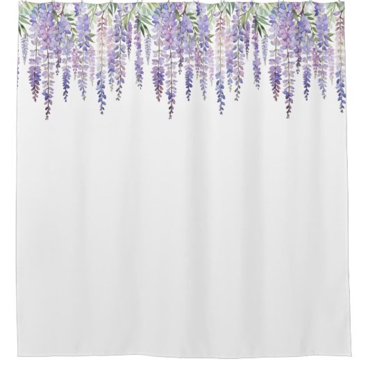 Romantische Pasta Lilac Lila Wisteria Locarno Duschvorhang (Vorderseite)